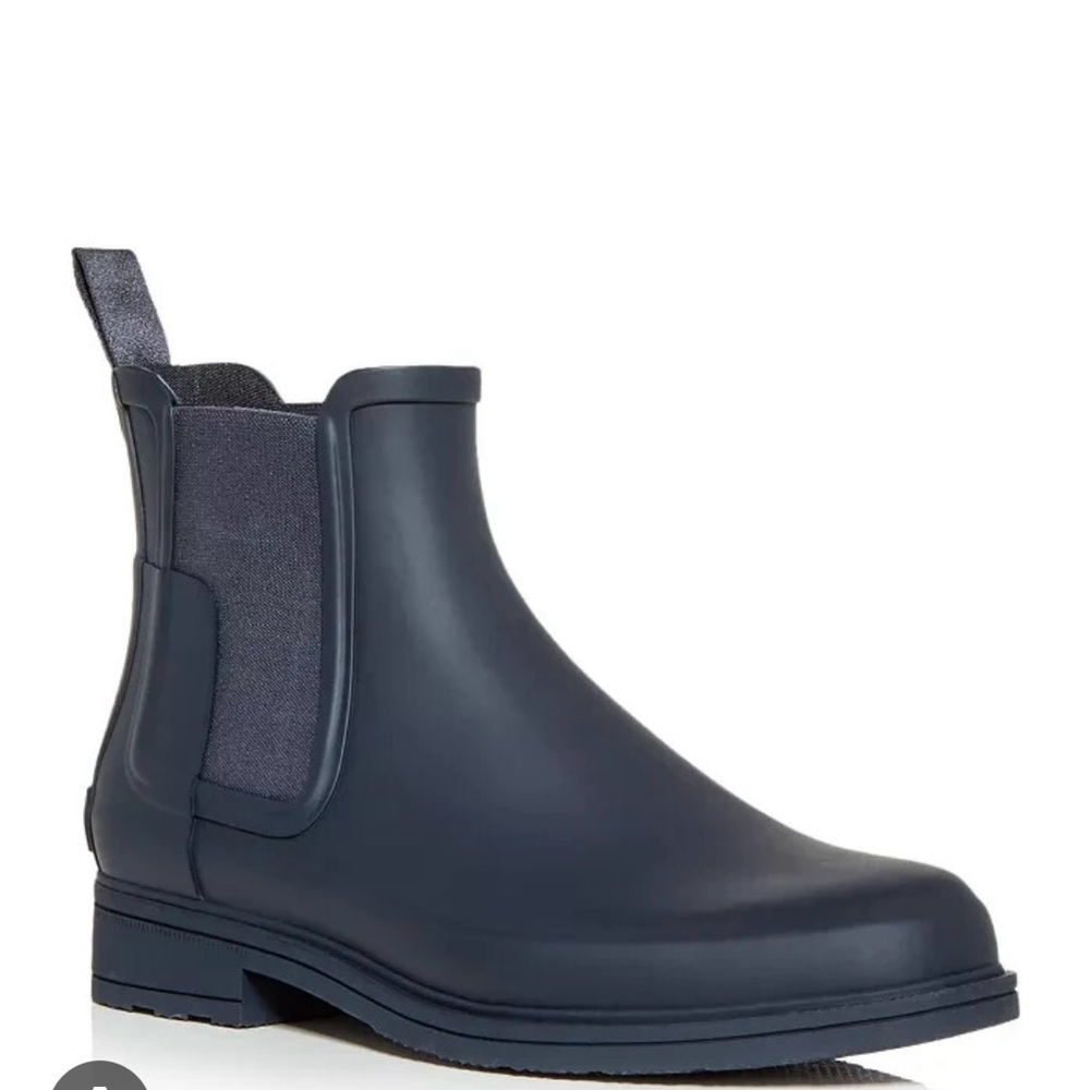NEW Hunter Refined Chelsea Navy Ankle Rain Boots Boots Men’s US 8 Waterproof